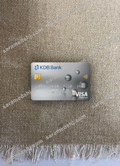 South Korea KDB bank visa platinum card photolook front